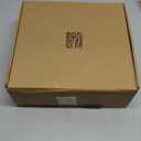 AMINUGAL Black Knee High Boots Women Square Toe Pull On Wide Calf Riding Fashion Buckles Chunky Metallic Casual Vintage Buckle Rivet Size 8.5