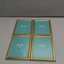 LaVie Home 5x7 Picture Frames (6 Pc, Gold) Simple Designed Photo Frame with High Definition Glass for Wall Mount & Table Top Display, Set of 6 Classic Collection