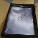 60 Packs Dry-Erase Pockets Bulk Oversized Reusable Dry Erase Pocket Sleeves with 4 Rings, 10x14 Black Ticket Holders, Clear Plastic Sheet Protectors, Teacher School Classroom Supplies