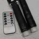 Flameless Taper Candles with Remote Battery Operated CandleSticks with Flickering Light Set of 2 Real Wax Handmade Skeleton Couple LED Window Candles for Halloween Horror Party Gothic Wedding Decor