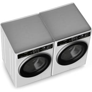 Silicone Washer and Dryer Covers for the Top Protector Mat - Non-Slip, Dustproof Cover for Washing Machine & Dryer - Laundry Room Organizer (Pack of 2 - Dark Gray)
