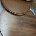 2-Piece Walnut Coffee Table,Durable Mid Century Small Round Coffee Tables for Living Room,Easy Assembly Modern Nesting Coffee Tables Set,Circle Side Tables for Sofa Bedside Balcony