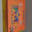 Gemmicc Magnetic Tiles, Deluxe 136 PCS Building Blocks Magnet Toys for Kids,3D Magnet Puzzles Stacking Blocks for Boys Girls, Huge Set with 2 Cars