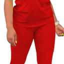 Nimsruc Biker Short Sets Women 2 Piece Outfits Summer Short Sleeve Jogger Tracksuit (Small, 64834 Red)