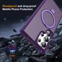 Compatible with Samsung Galaxy S24 Ultra Case with Magnetic Ring Stand Translucent Phone Case for S24 Ultra 6.8" [Compatible with Mag-Safe] [Great Grip Feeling],Purple