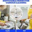 Holikme Dish Brush with Soap Dispenser - Dish Brush with Long Handle Deep Cleaning, Dish Scrubber Switchable Modes for Dishes, Pans, Sink, Pots (White)