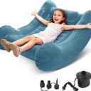 Sensory Rocker Chair for Kids, 55 x 55 x 46 Air Cloud Rocker, Inflatable Sensory Chair for Autistic ADHD Child, Indoor/Outdoor Toddler Rocking Chair-Includes Air Pump