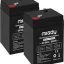 Miady 6V 5Ah Rechargeable Sealed Lead Acid Battery (2 Pack)