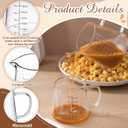 Honeydak 2 Pack 12oz Coffee Measuring Glass Cups Espresso Pitcher Heat Resistant Glass Coffee Measuring Cup Milk Frothing Pitcher Espresso Shot Glasses, Creamer Container, Microwave Dishwasher Safe