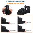 Shoe Lift for Uneven Legs, Shoe Balancer Shoes Leveler for Use with Fracture Boots, Shoes Riser with Adjustable Height for Gait Improvement (Large)