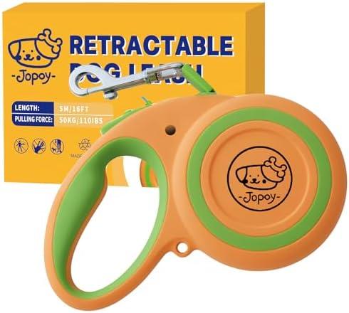 Heavy Duty Retractable Dog Leash-16ft Strong & Durable Walking Leash for Dogs up to 110 lbs Strong Nylon Tape Without One Hand Brake Pause Lock Locks