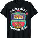 Lucky Slot Machine Tee Casino Las Vegas Gambling T-Shirt Small