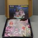 1349PCS Pink Palace House Building Set, Halloween Haunted House Blocks Toy, with Lights Christmas for Teens Girls 12+ ，Halloween House Kit for Kids Adults