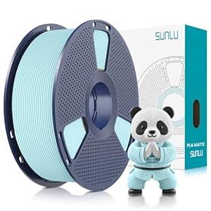 SUNLU PLA Matte 3D Printer Filament 1.75mm, PLA Filament 1kg Spool (2.2lbs), Dimensional Accuracy +/ - 0.02mm, Matte Baby Blue PLA