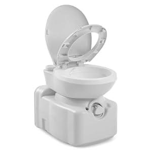YITAHOME 3.2 Gallon Cassette Toilet, RV Toilet with 360° Rotating Toilet Bowl, T-type Water Outlet, Level Indicator, 5.8 Gallon Sewage Tank with Wheels, Handle, Rotating Spout for RV Boats Mobile Home
