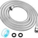TEELLA 118" Shower Hose, Extra Long 304 Stainless Steel Handheld Shower Head Hose Extension/Replacement, Flexible & Durable, G1/2 Universal Insert & Nut