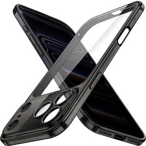 JETech Slim Case for iPhone 17 Pro Max 6.9-Inch with Camera Lens Full Protection, Ultra-Thin Lightweight Clear Minimalist Protective Phone Cover (Black)