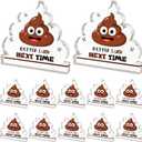 Equsion 12 Pcs Acrylic Awards Trophies Poop Emote Trophy Fun Award Gift Bulk Cute Funny Award Trophy Team Gifts Humorous Awards Prize for Events