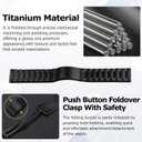 Titanium Watch Band Compatible for Amazfit T-Rex 3 Pro 48mm, Ultralight Durable Titanium Watch Strap, Size Adjustable Easy Installation
