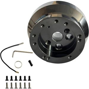 5/6 Hole Steering Wheel Hub Adapter Replacement for GMC Truck Pickup (Black)