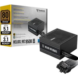 GAMDIAS ATX 3.1 & PCIe 5.1 850W Bronze PSU, 850W Gaming Power Supply, 80+ Bronze ATX Gold 12V Power Supplies for Gaming PC Desktop Computers and Active PFC