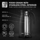 SUNHOUSE 34 Oz Thermal Coffee Carafe Insulated Stainless Steel Coffee Carafes for Hot Liquids - Double Walled Vacuum Coffee Pot - Black, 1L (34 Ounces) 