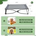 TIMBER RIDGE Outdoor Dog Bed, Cooling Elevated Pet Bed Portable Raised Dog Bed with Breathable Mesh, Dog Bed Foldable Dog Cot for Indoor & Outside, Grey