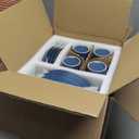 Plates and Bowls Sets, 16 Pieces Dinnerware Sets, Service For 4, Blue