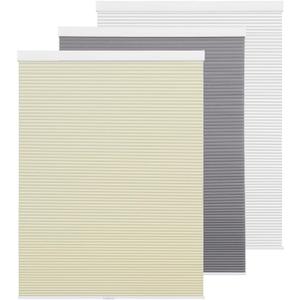 Cordless Cellular Shades Blackout Honeycomb Window Shades and Blinds, Room Darkening Cellular Blinds for Windows, Home and Bedroom, 20" W x 64" H, Beige