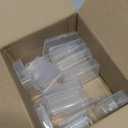 Bead storage container,44pcs of different sizes rectangular mini clear plastic storage box with hinged lid and label for bracelet making DIY jewelry craft nail organizer,Mix Size-2