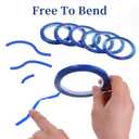 6 Rolls Fine Line Tape, Multi-Size Vinyl Fineline Pinstripe Tapes, 1/12, 1/8, 1/4 in x 36 yd Fineline Masking Tapes, Flexible Pinstripe Tape for DIY Car Auto Paint Art, Blue