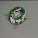 St. Patrick's Day Headband for Women, Lucky Shamrock Hair Accessory with Rhinestones, Green Crystal Knotted Hairband for Irish Holiday, Parade & Party