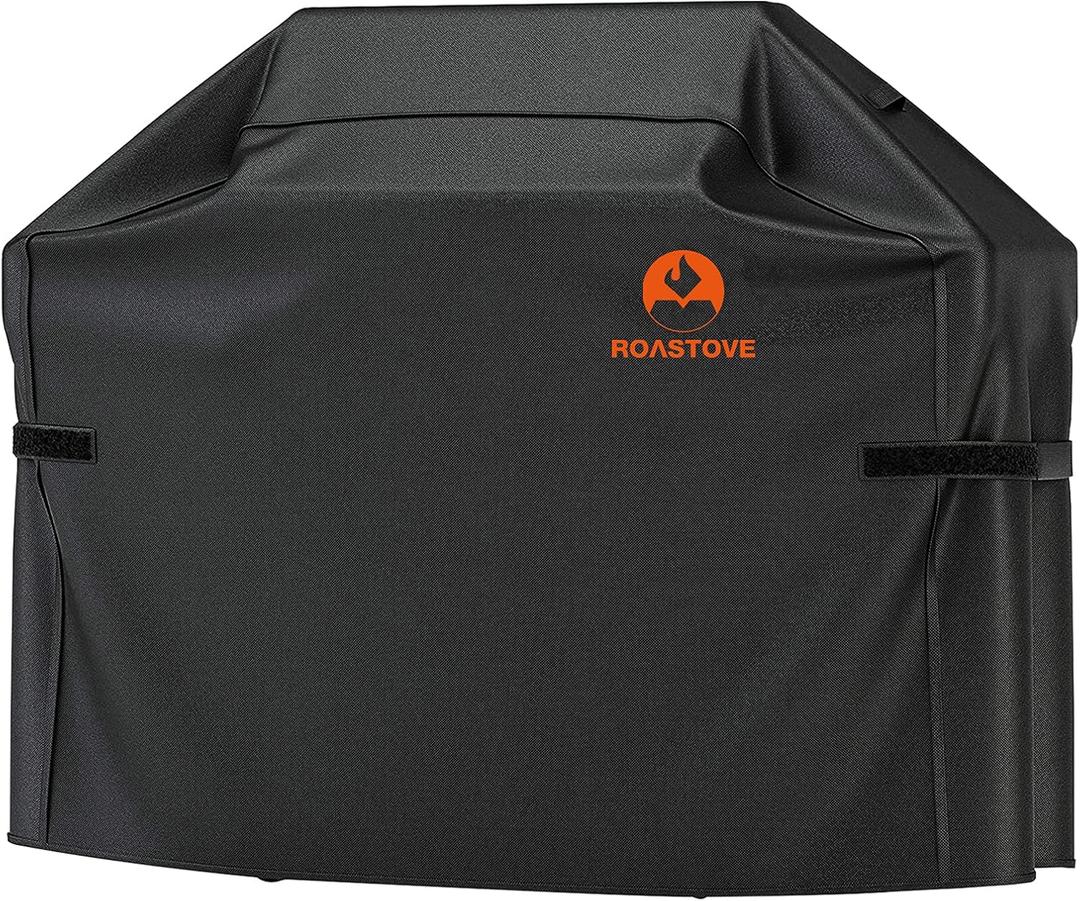 Roastove BBQ Grill Cover, 600D Heavy Duty Oxford Fabric Grill Cover for Weber, Brinkmann, Char Broil etc.(UV & Dust & Water Resistant, Weather Resistant, Rip Resistant)(64" L x 24" W x 48" H, Black) Roastove BBQ Grill Cover, 600D Heavy Duty Oxford Fabric Grill Cover for Weber, Brinkmann, Char Broil etc.(UV & Dust & Water Resistant, Weather Resistant, Rip Resistant)(64" L x 24" W x 48" H, Black)