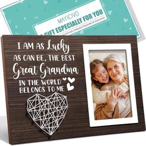 Great Grandma Mothers Day Gifts Picture Frame, Birthday Gifts for Great Grandma from Grandchildren, Best Great-Grandmother Gift Photo Frame Great-Grandmother Christmas Thanksgiving Gift - 4x6 Photo