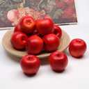 12Pcs Artificial Apples, Fake Fruit Faux Apples for Home Kitchen Table Fruit Bowl Decor, Holiday Decorations, Photography Props (Red)