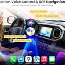 9" Double Din Car Stereo with Wireless Apple CarPlay & Android Auto,QLED IPS Touchscreen Double Din Radio,1080P Backup Camera, Mirror Link, Voice Control, Bluetooth 5.3, GPS, AM/FM, Type-C, EQ, SWC