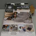 AKC 4-Step Pet Stairs – Durable, Foldable, Non-Slip Steps for Small Dogs and Cats, Washable Cover, Simple No-Tool Assembly, Supports Up to 50 lbs