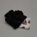 Heatless Curling Scrunchie, Heatless Hair Curler to Sleep In, No Heat Curls for Long Hair, Soft Sleep Hair Roller (Black)