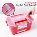 Alcedo Sharps Container for Home Use 1 Gallon (1-Pack), Biohazard Needle and Syringe Disposal