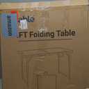 Folding Table 4 Foot Portable Heavy Duty Plastic Fold-in-Half Utility Table Small Indoor Outdoor Adjustable Height Folding with Carrying Handle, Camping and Party,White | Portable, Heavy Duty, Fold-in-Half, Indoor Outdoor, Adjustable Height, Folding