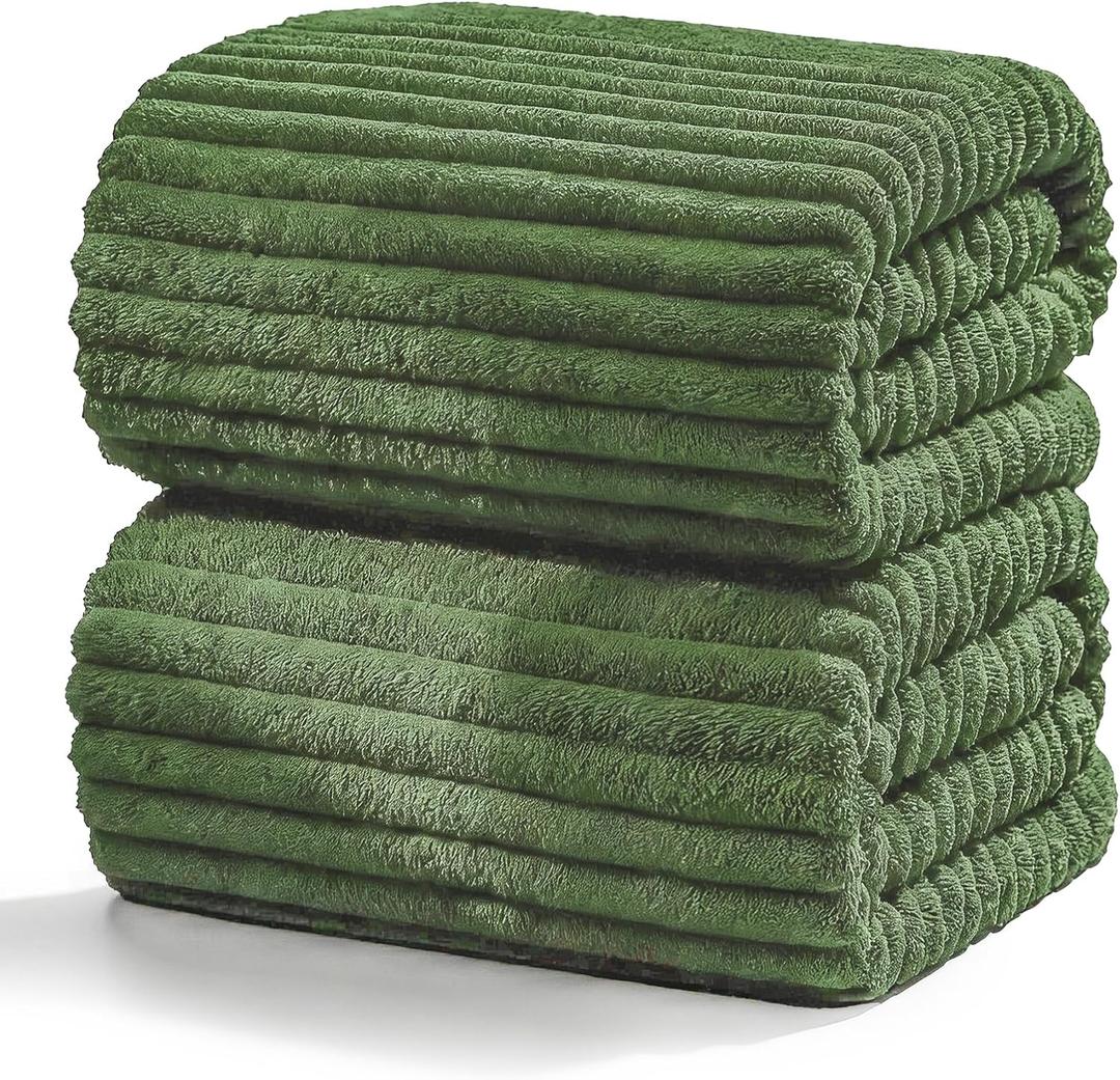 Extra Large Bath Towels (60"x30"),Oversized Bath Towels for Adults Luxury Bath Towels Super Soft Highly Absorbent Microfibers Quick Dry Bath Sheets Large for Bathroom (Olive Green, 2Piece)