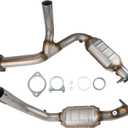 50469 Catalytic Converter Compatible with 2007-2008 Yukon/Silverado 1500/Tahoe/Suburban 1500/Silverado 1500 Classic/Avalanche, EPA Compliant Catalyst Converter, Catalytic Convertor, 2pcs