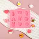 3 x 1 Pcs Mini Rainbow Bouquet Cake Decoration Silicone Mold, Cloud Lollipop Chocolate Fondant Mold, For Birthday Theme Party Dessert Decoration Candy Biscuit Chewing Gum Making Resin Pendant Clay