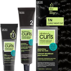 All About Curls Permanent Hair Color Dye For Curly Hair | 100% Gray Coverage | Nourished & Radiant Curls | Vibrant Shine & Color
