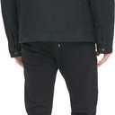 Levi's Men's Washed Cotton Military Jacket (Regular & Big & Tall Sizes) (Black, M)