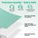 Inaya Baby Play Mat Vegan Leather 50x50, Waterproof - Wipeable, Soft and Thick Foam Cushioned Floor Mat for Babies and Toddlers, Ideal for Crawling, Tummy Time, Playpen & Diaper Change, Stylish Green