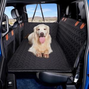 MAXFUT Truck Dog Seat Cover Back Seat, Back Seat Extender for Truck, Dog Hammock, Hard Bottom Car Seat Cover, Pet Seat Cover for F150/ RAM1500/ Silverado