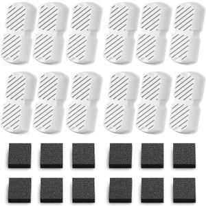 Pet Water Fountain Filters: 24 Dog Water Fountain Filters Replacement - Dog Fountain Filters - Including 12 Filters + 12 Sponges - Suitable for GROOKPET Pet Water Fountain