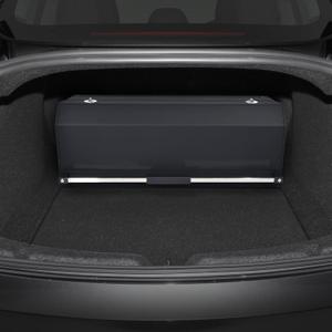 Car Trunk Organizer for 2021-2023 Tesla Model 3, Leather Sturdy Car Storage Organizer Trunk Organizer for Suv with Lid and Push-pull Handle (Black, 30.7 * 11.4 * 12.2in)