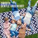 OLANLY Waterproof Outdoor Rug 5x8 ft Clearance, Reversible Outdoor Plastic Straw Rug, RV Mat, Indoor Outdoor Carpet for Patio, Camping, Balcony, Deck, Backyard, Navy & White